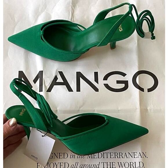 MANGO Lace Up Heels NWT - Picture 2 of 11
